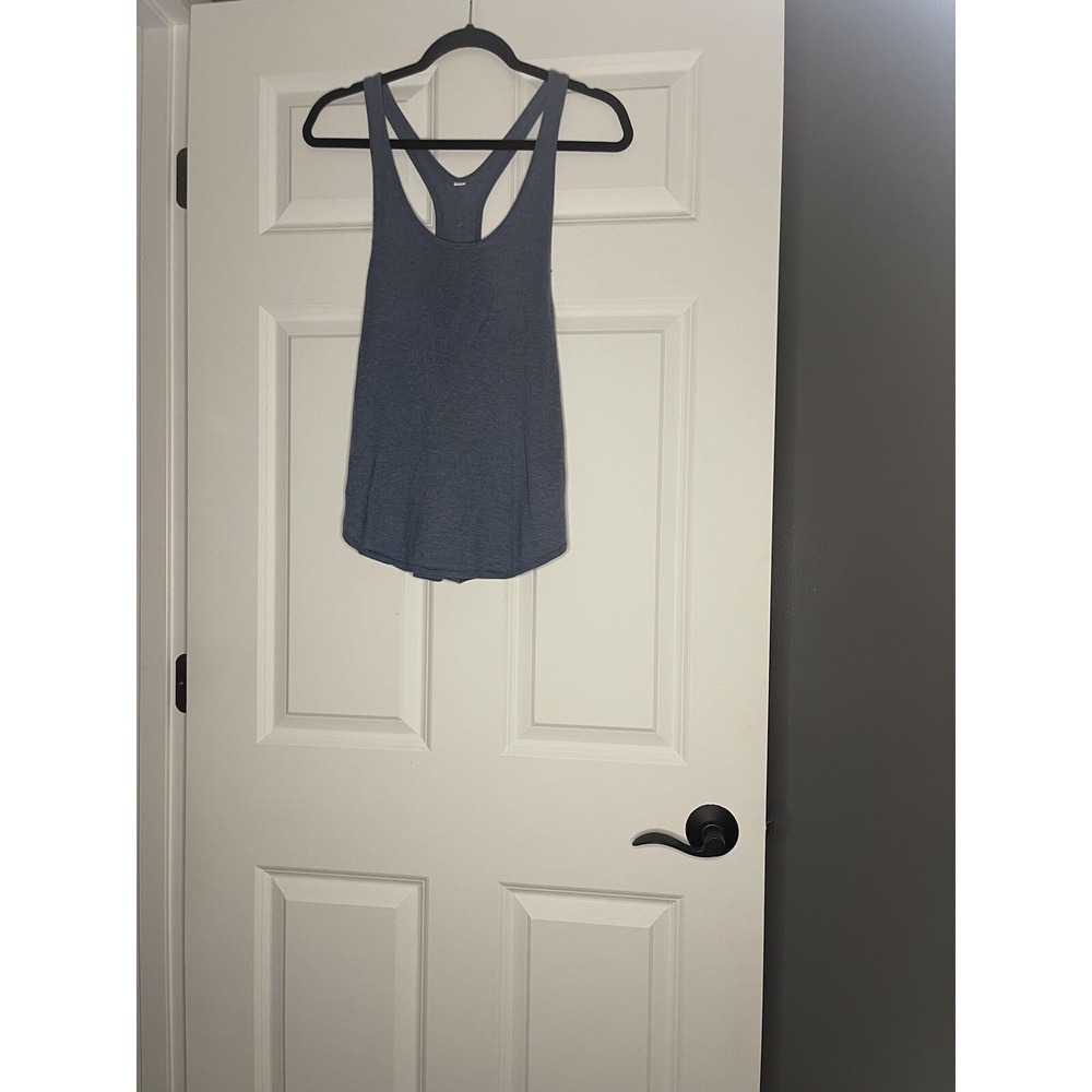 Lululemon Knit Tank Top Sweater Material Size 6 Blue Cozy